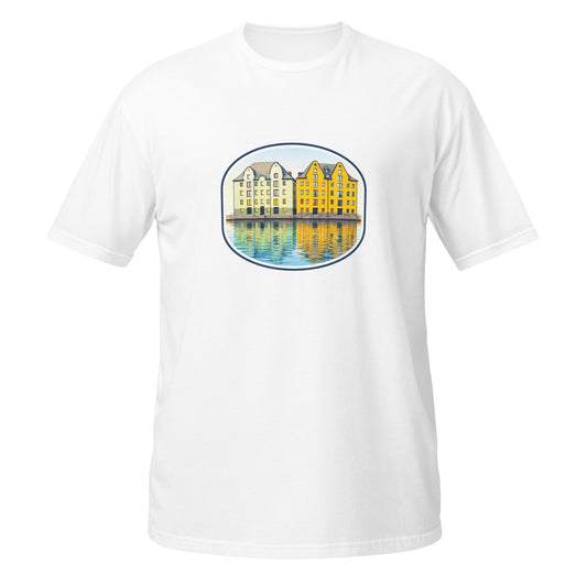 Alesund / Sunnmore Norway T-Shirt – Fjord, Mountain & Art Nouveau Design