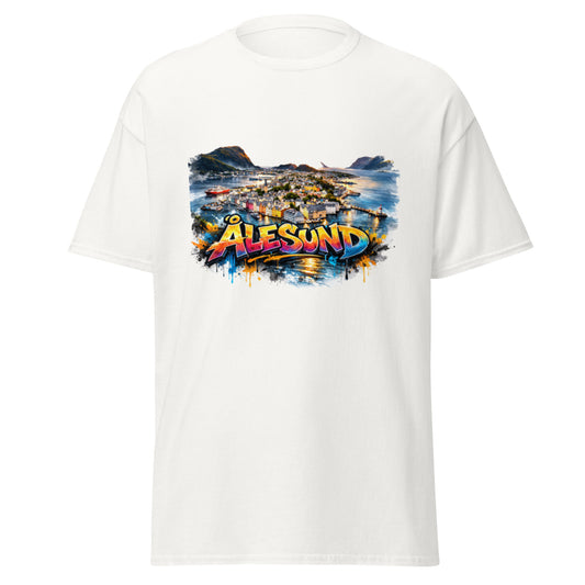 Alesund / Alesund/ Sunnmore Norway T-Shirt Souvenir Travel– Fjord, Mountain & Art Nouveau Design