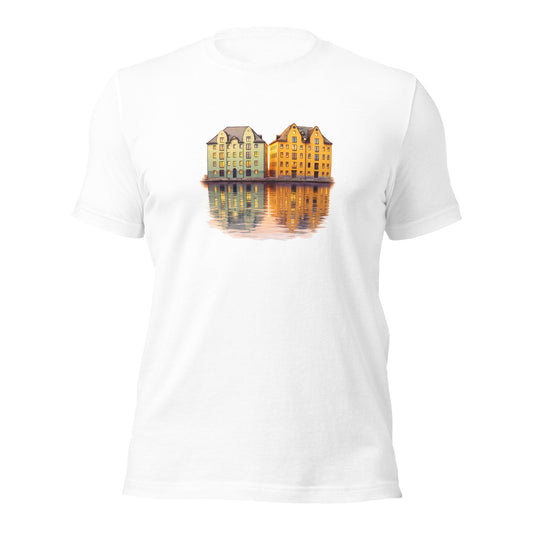 Alesund / Sunnmore Norway T-Shirt – Fjord, Mountain & Art Nouveau Design